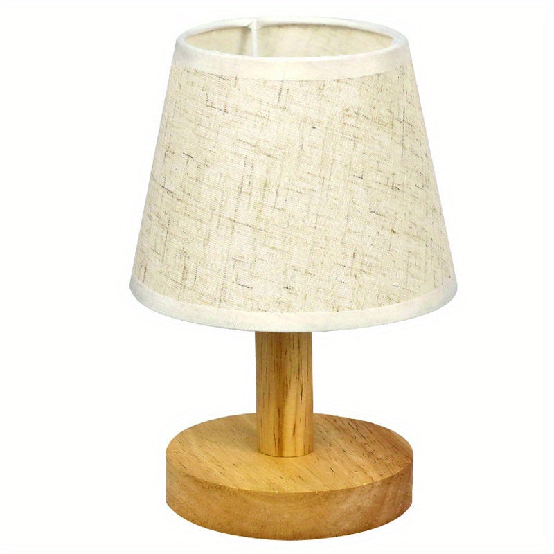NordicGlow - Trä LED Sänglampa med Linne