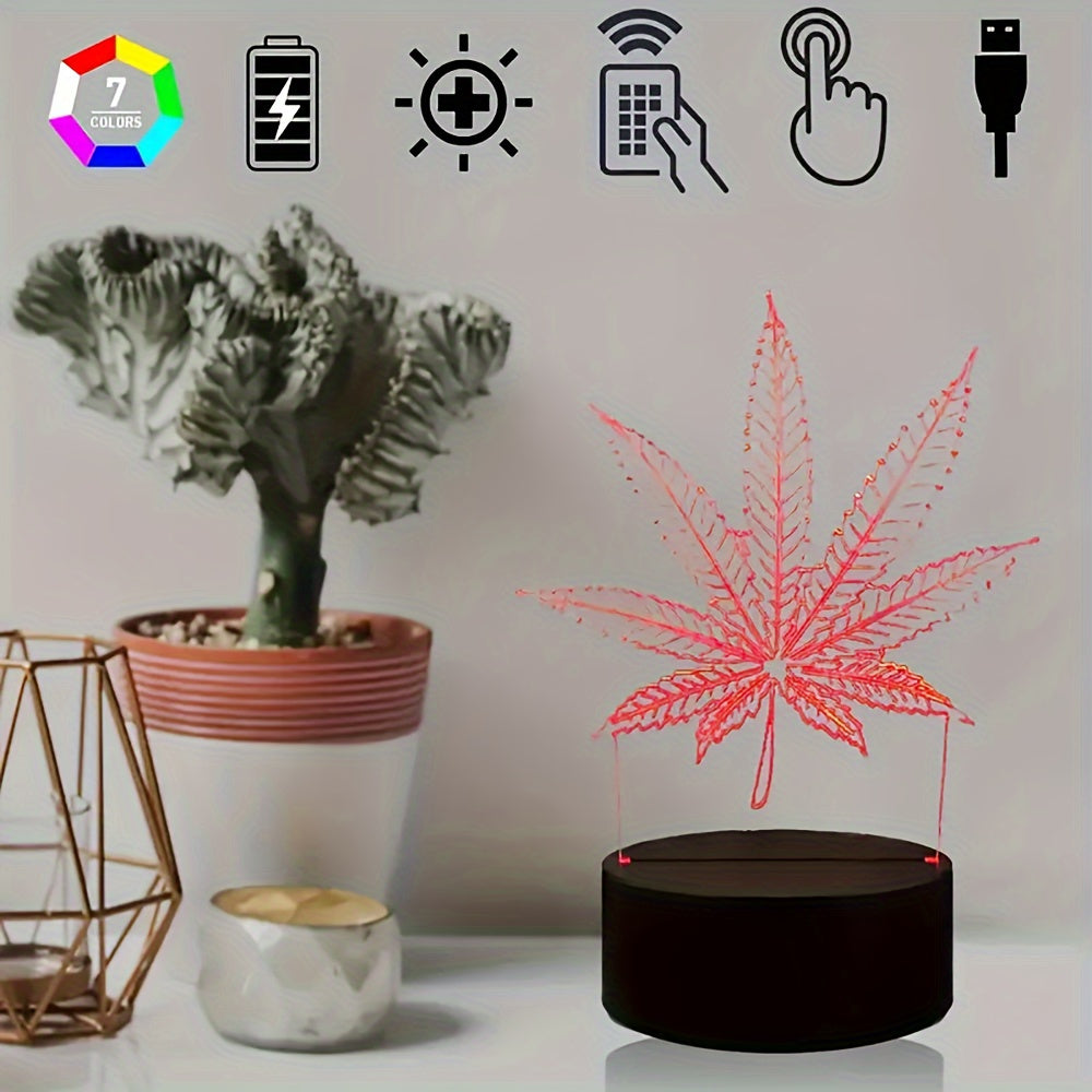 HempGlow - 3D Acrylic Table Lamp Night Light