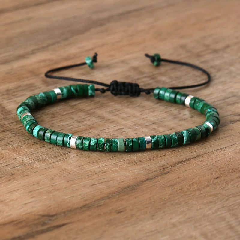 Elegant Braided Bracelet with 2.4 mm Natural Stones - Seraphina Edition 