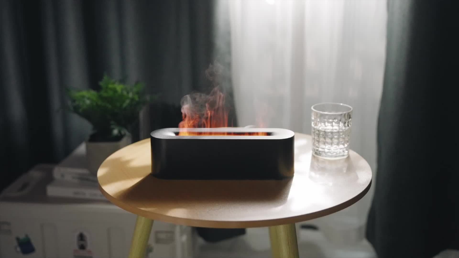 FlameGlow – USB Aroma Lamp with Colorful Flame