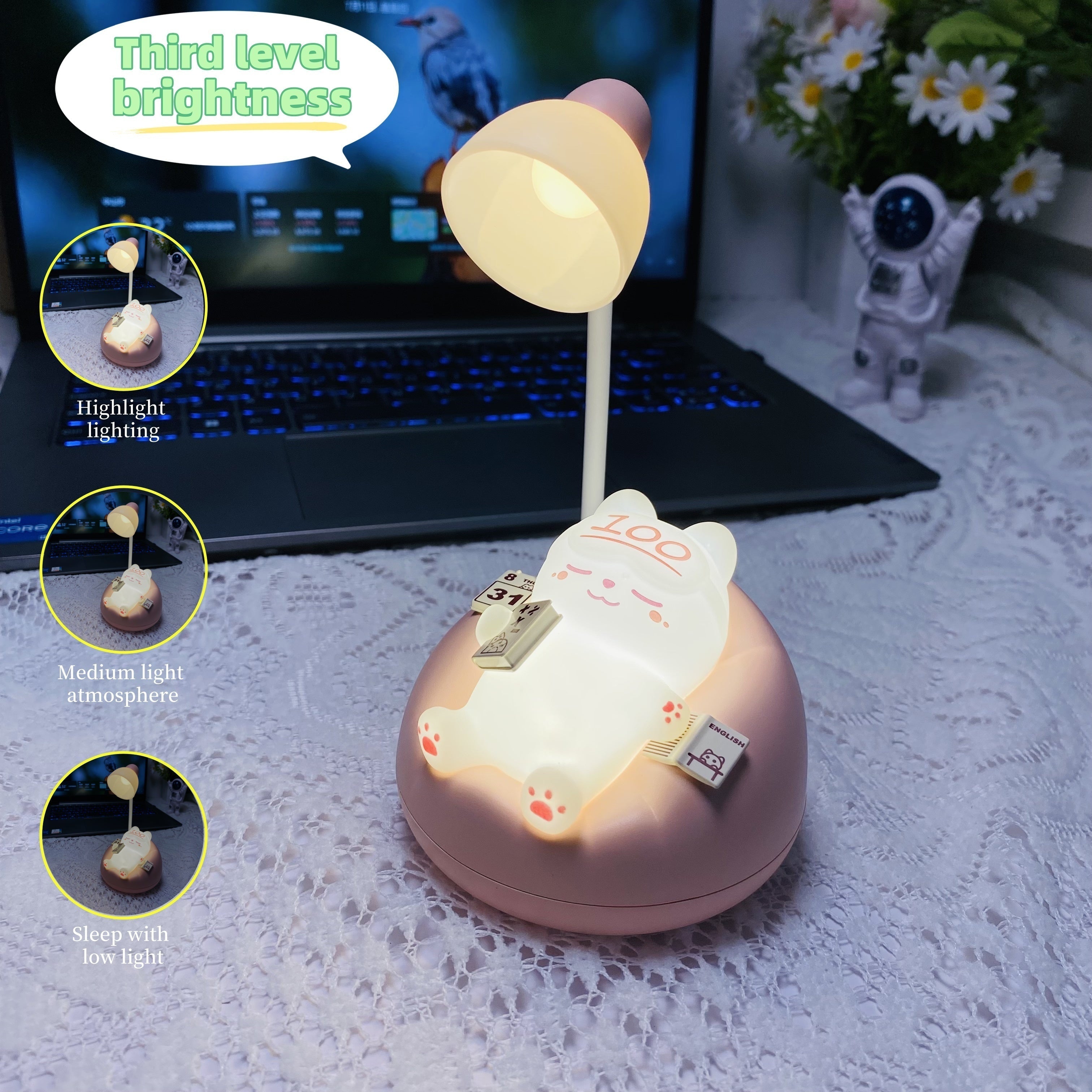 SleepyKitten Lamp - USB Rechargeable LED Night Light