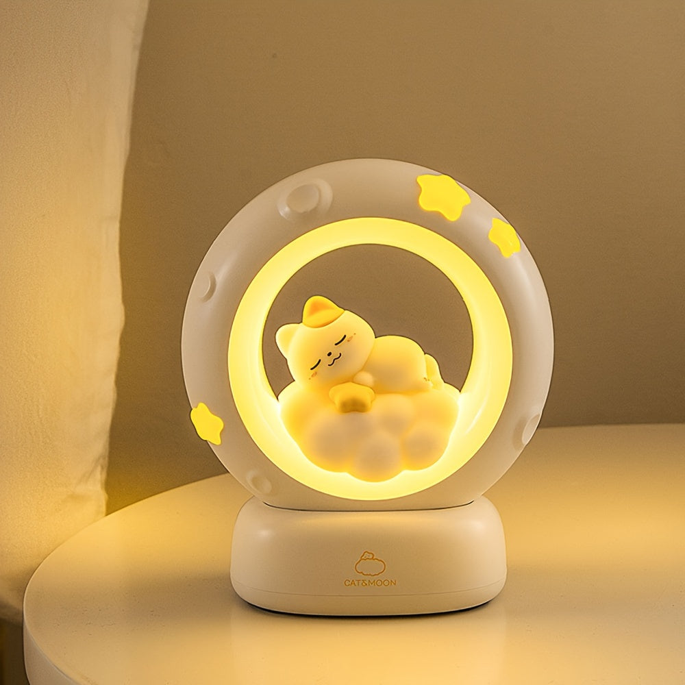 SleepyCat Lampa - Dimbart USB Katt Nattljus