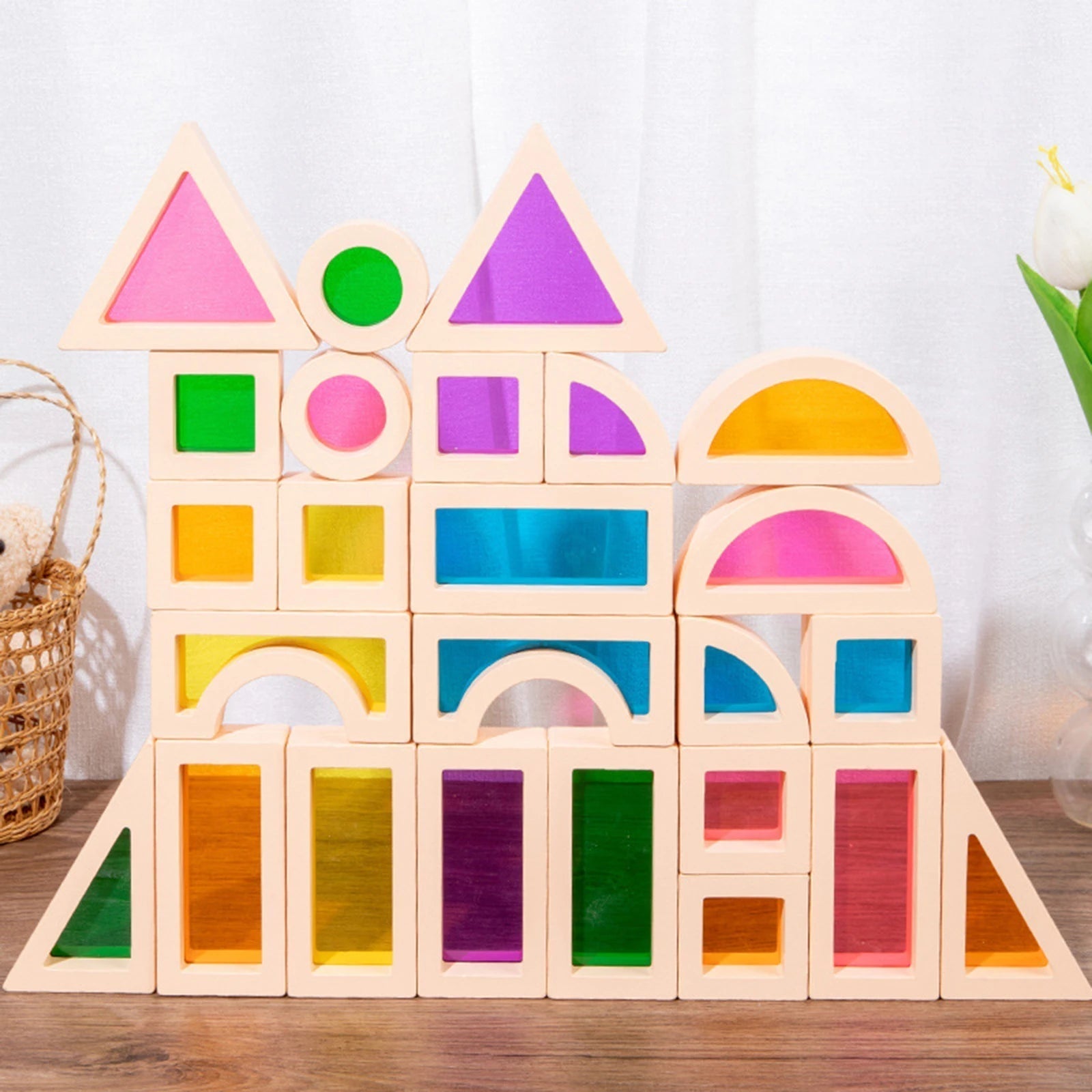 CreativeBlocks – Colorful Wooden Building Blocks for Kids