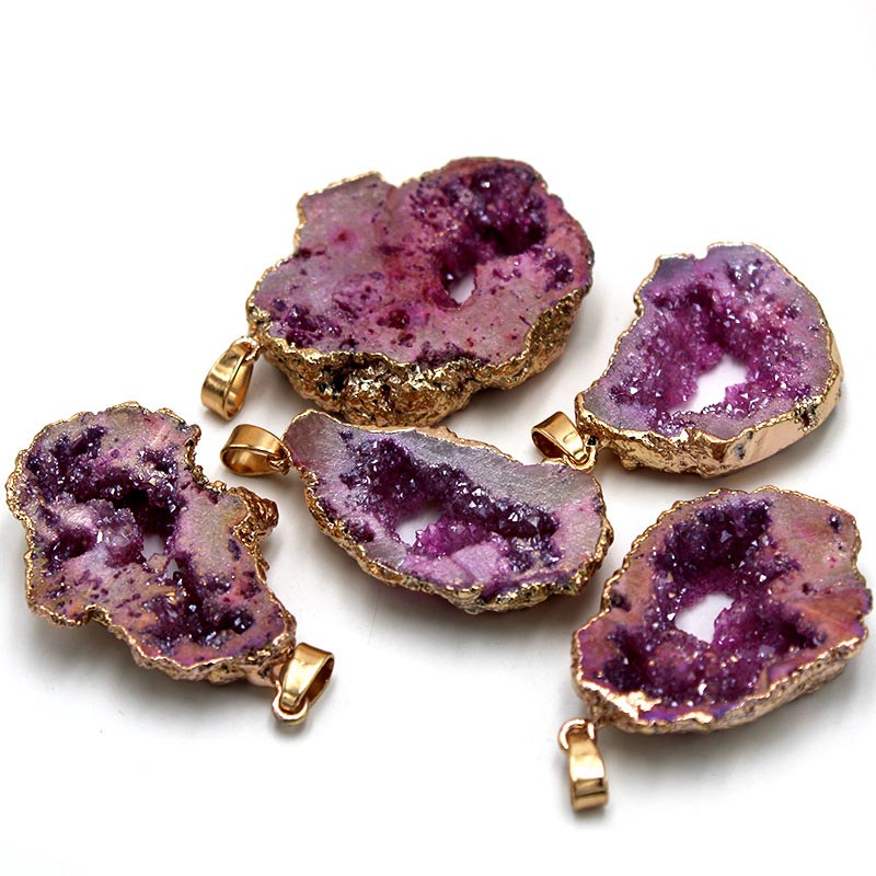 Gaia Natural Crystals Geode Hanging Decoration 