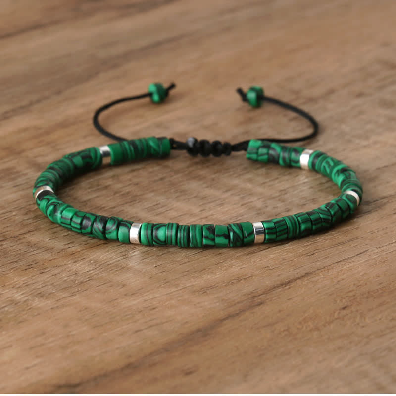 Elegant Braided Bracelet with 2.4 mm Natural Stones - Seraphina Edition 