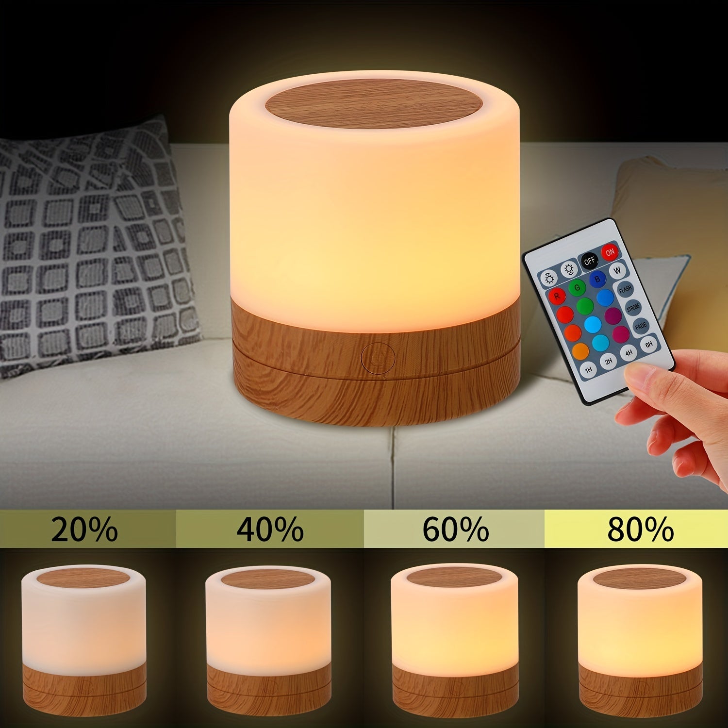 LightAura - RGB Touch Table Lamp with Remote Control