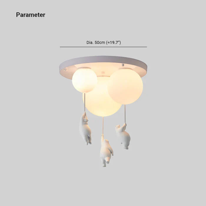 CloudBear – Playful children's ceiling lamp with balloon