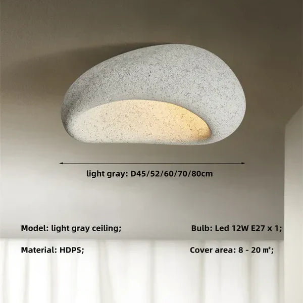 SereneAura Ceiling Lamp – Natural Wabi Sabi Lighting