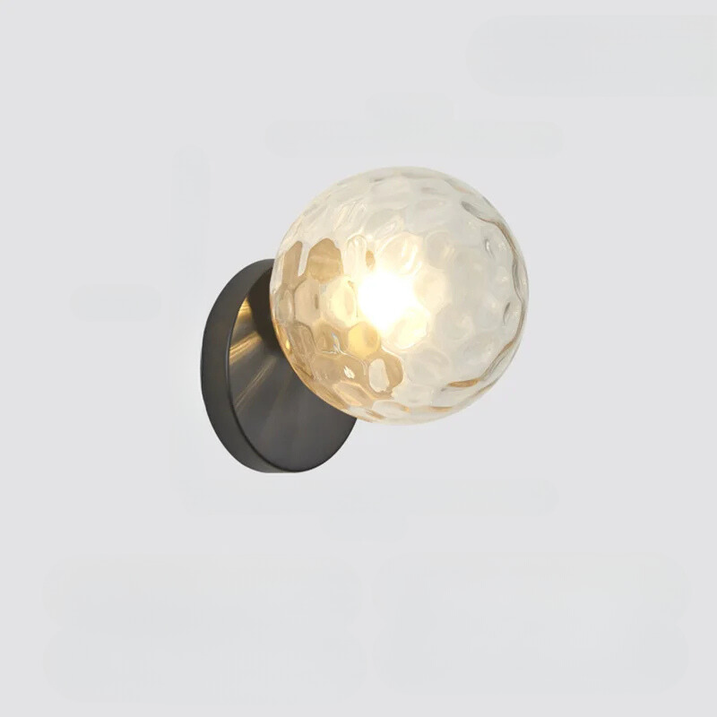 GleamGold - Lyxig Guldig Vägglampa med Glas