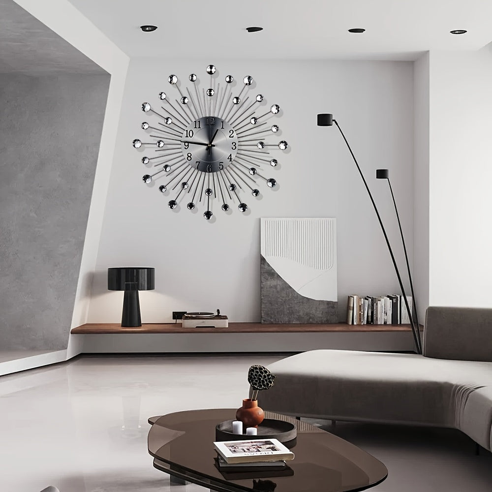 LuxeTime Clock - Elegant Wall Clock with Crystal Details