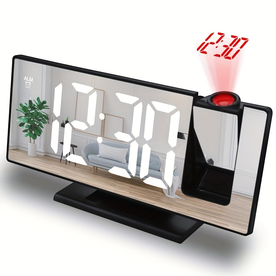 ProjectTime Clock - Stylish Large LED Projection Mirror