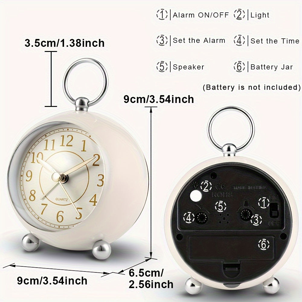 RetroTime Clock - Stylish Silent Alarm Clock with Night Light