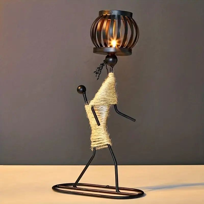 VintageMan - Retro Elegant Candle Lantern for Interior Design