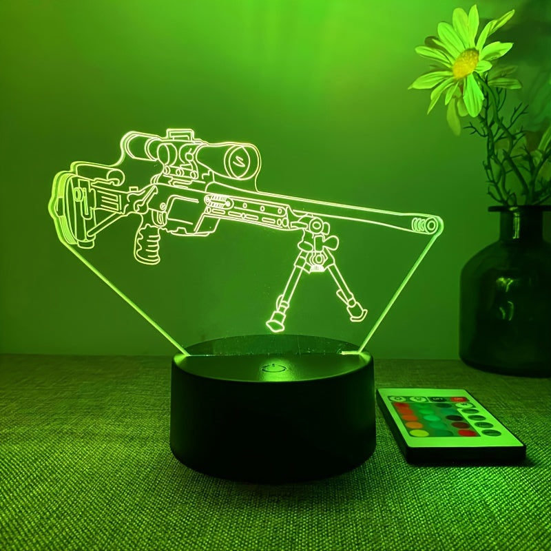 LumiGlow – 3D LED Night Light Black Gunmetal 16 Colors
