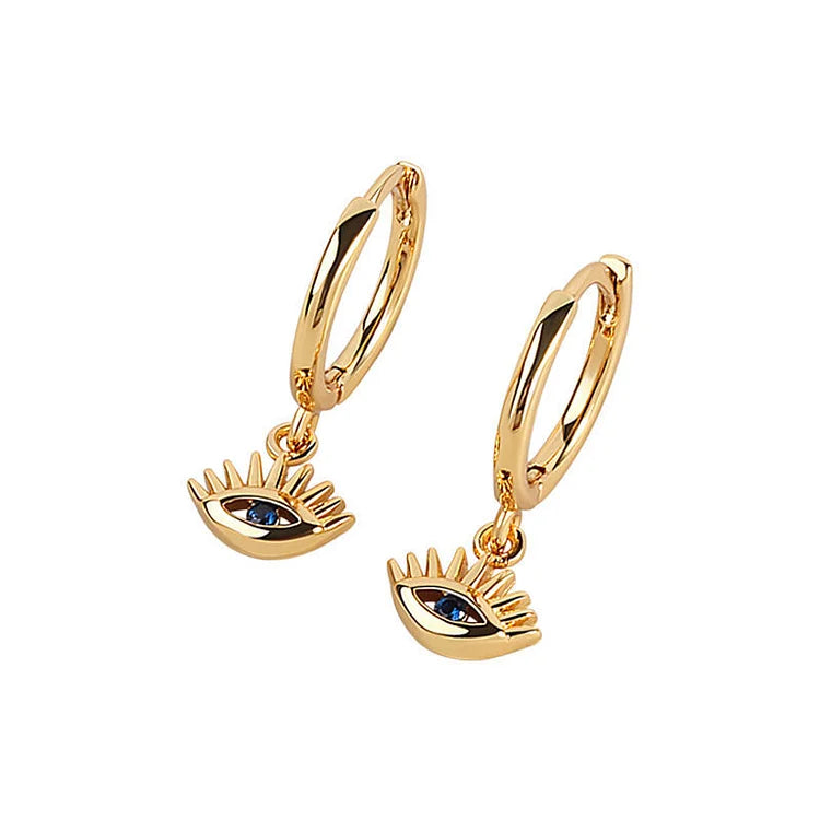 Chic Gold/Silver Earrings with Captivating Evil Eye - Noa Collection