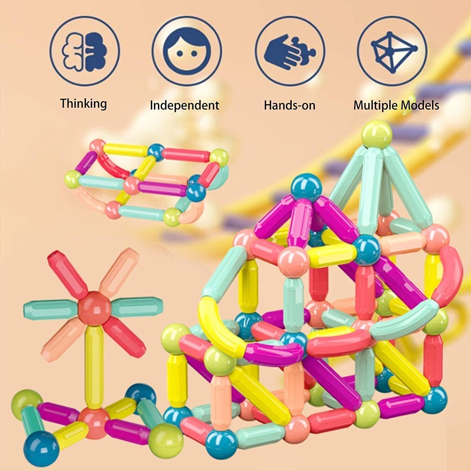 MagicBlocks Playset - Creative Magnetic Toy with Storage Bag