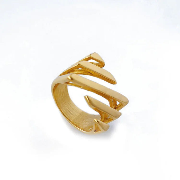 Elegant Layered Chain Ring - Amaris