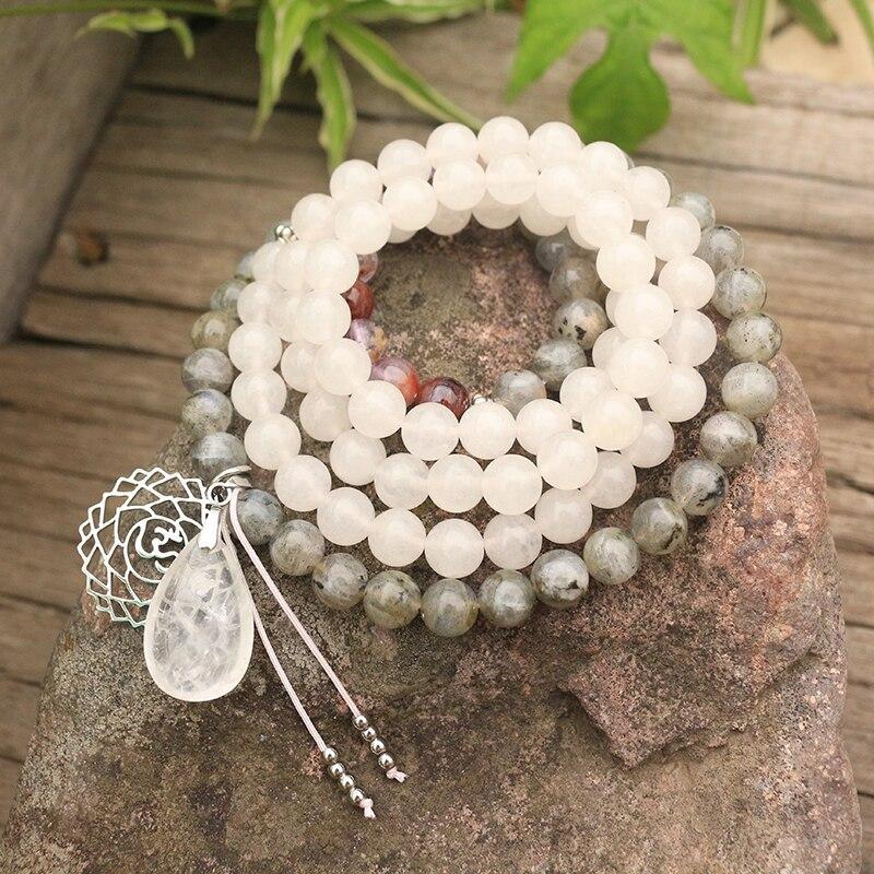 Seraphine Mala – Labradorite, Jade &amp; Amethyst Gemstones