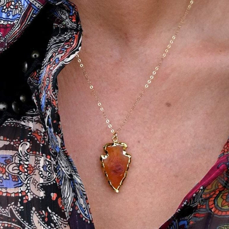 Beautiful Aeliana Natural Coral Crystal Lace Necklace