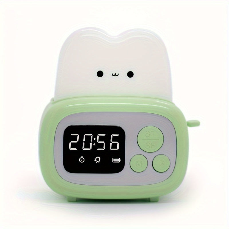 GlowBake Clock - Modern LED Alarm Clock with Rechargeable USB