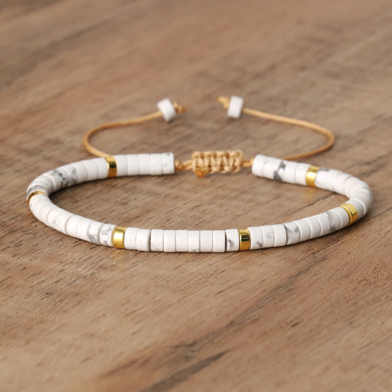 Elegant Braided Bracelet with 2.4 mm Natural Stones - Seraphina Edition 