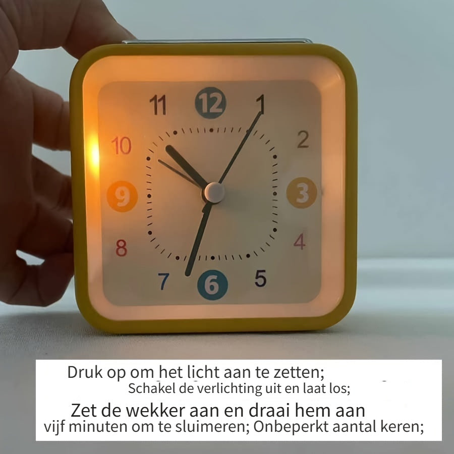 TimeCube Clock - Stylish Square Alarm Clock with Night Light