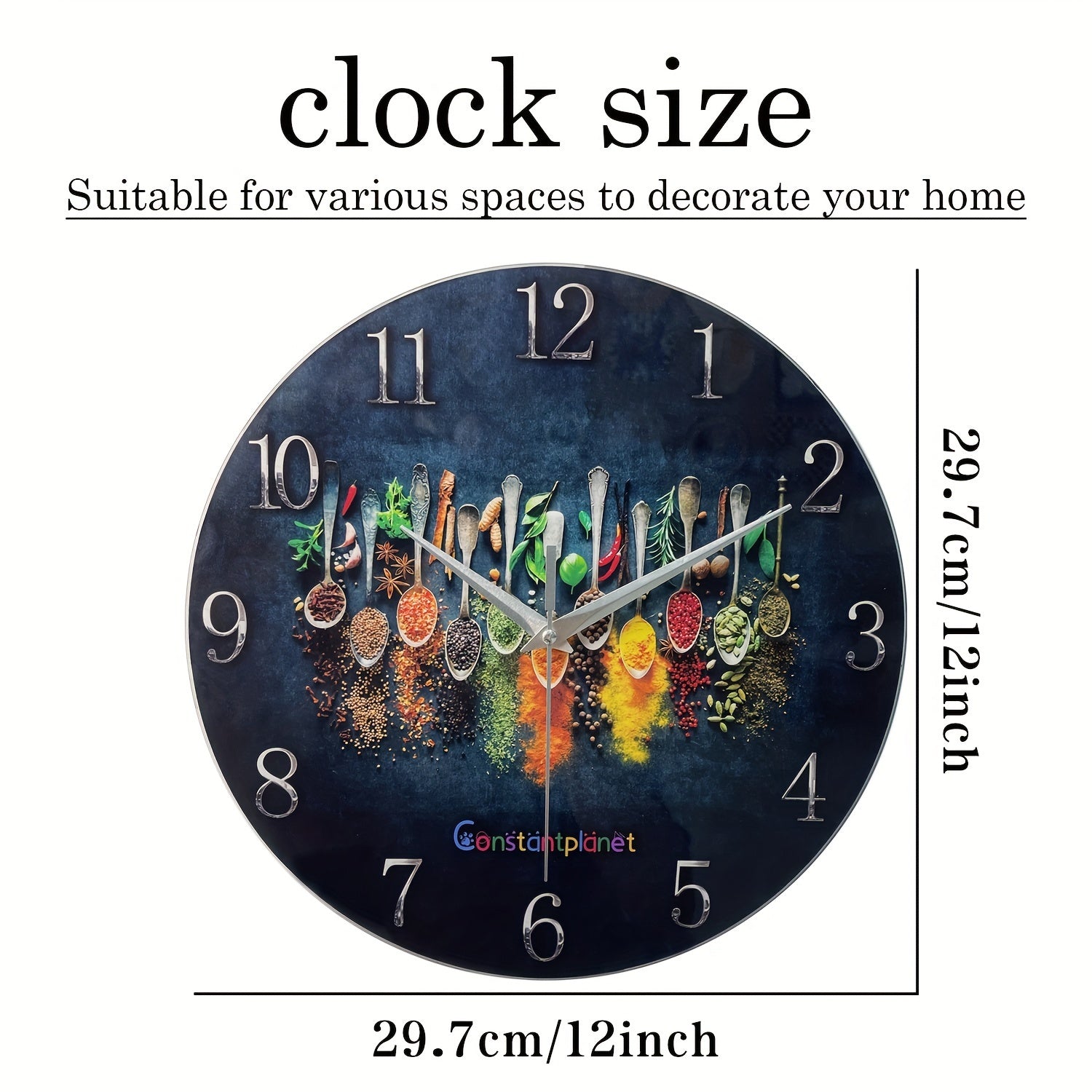 SpiceTime Clock – Luxurious Silent Wall Clock with Spices