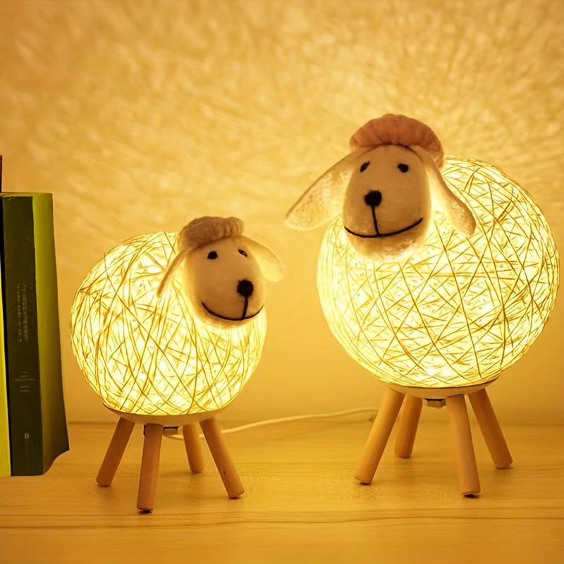 SheepGlow Lampa - Dimbara USB Nattlampa i Fårform