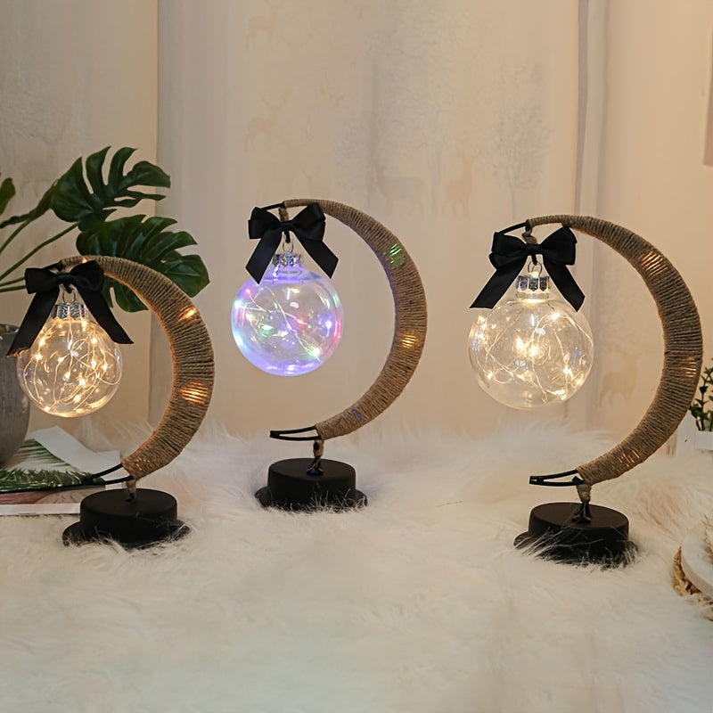 MoonGlow Lamp - Stilig Smidesjärn LED Bordslampa
