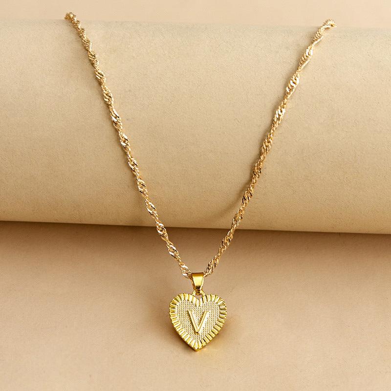 Amara - Elegant Golden Heart Necklace