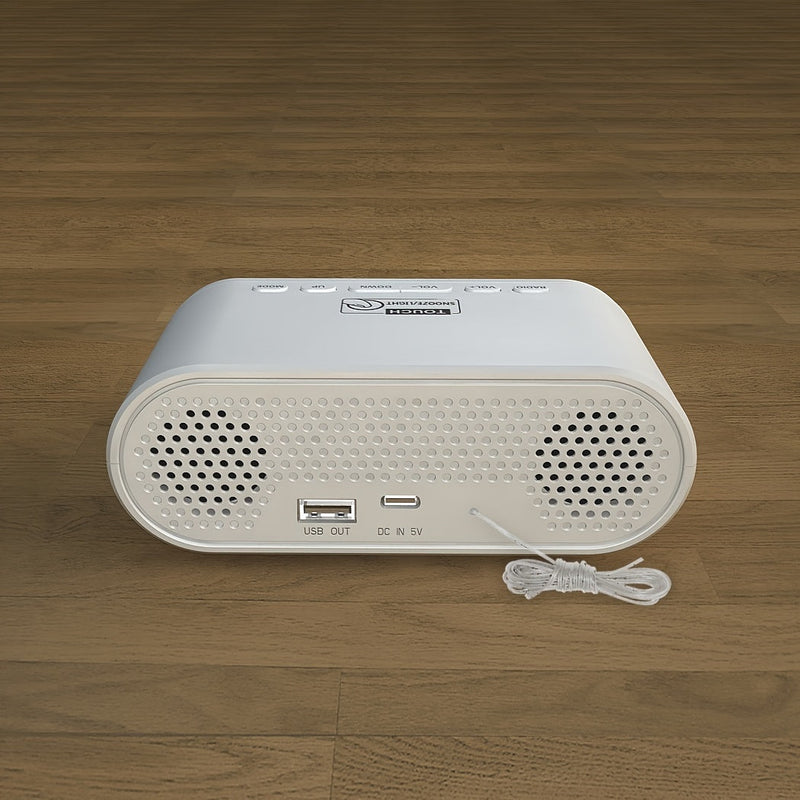TimeGlow Väckarklocka – LED Digital Radio med Snooze