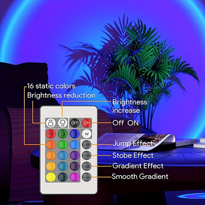 SunGlow Projector Lamp - 16 Colors with Remote Control