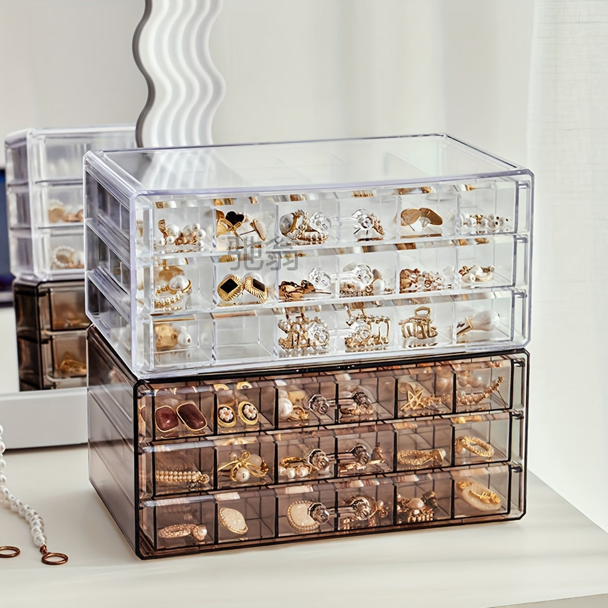 EleganceBox - Luxury Jewelry Organizer with 72 Compartments