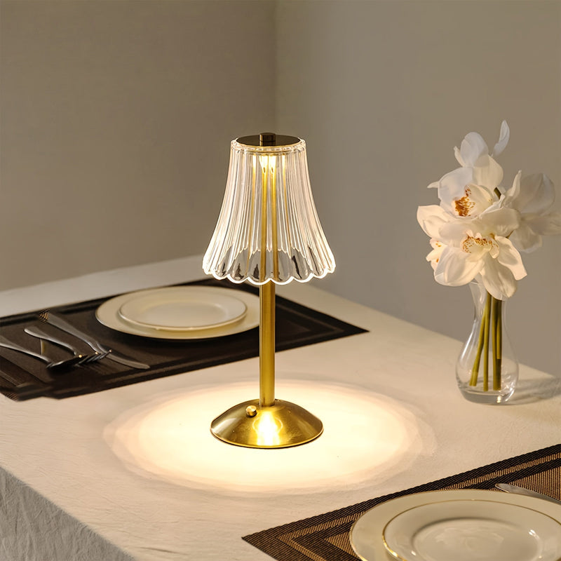 Crystaluxe Lampa - LED Kristall Bordslampa med Touchfunktion