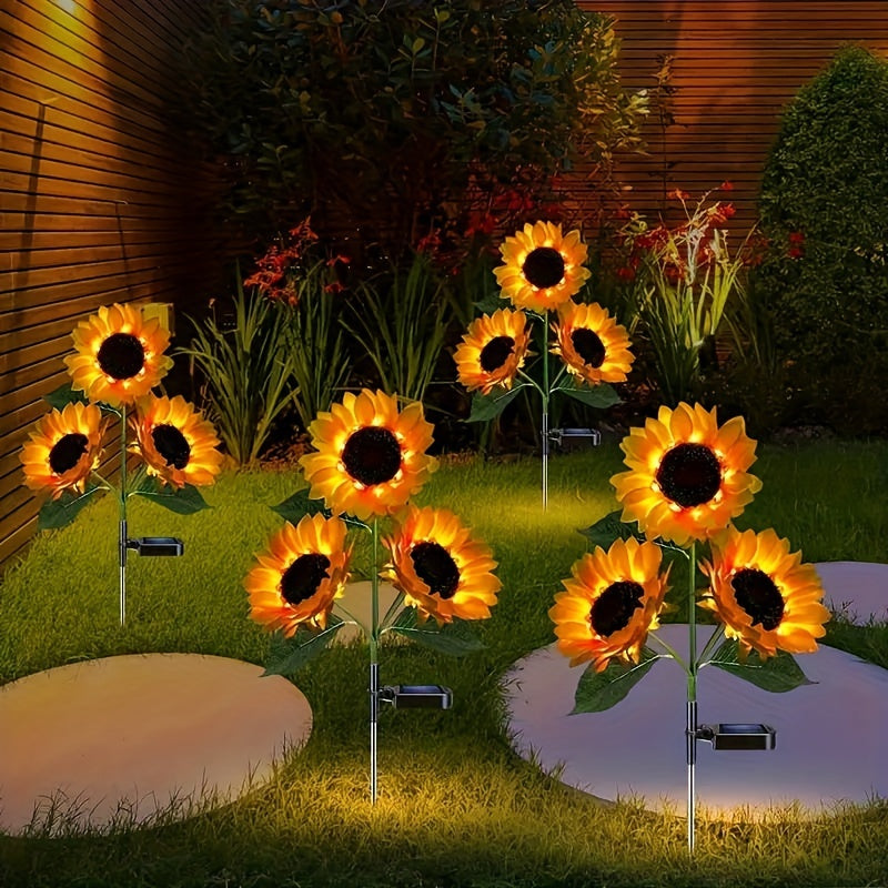 SolarBloom Lamp – Sunflower LED Garden Lamp 3 Cups