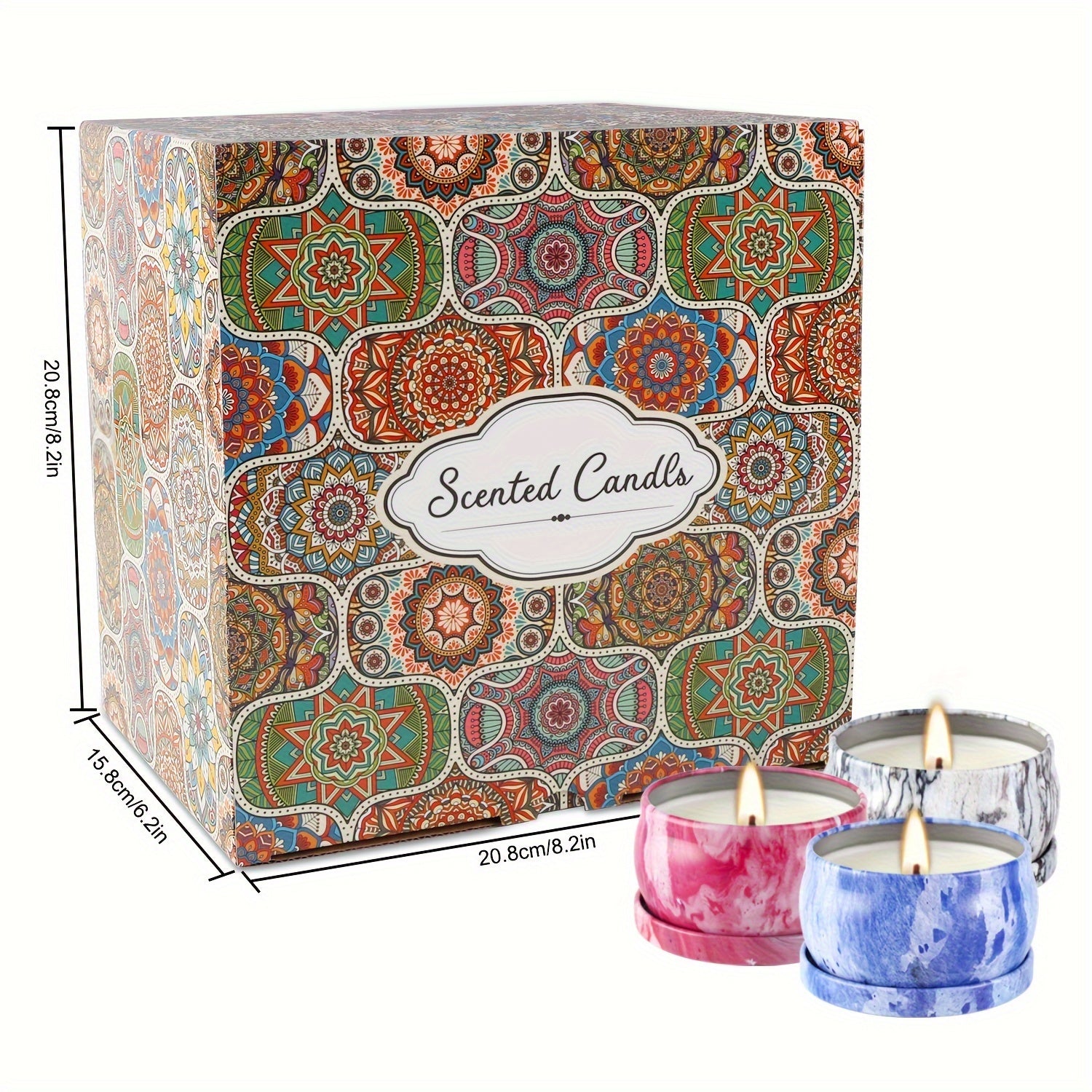 Aromatic Serenity – Luxurious Candle with Marble Print
