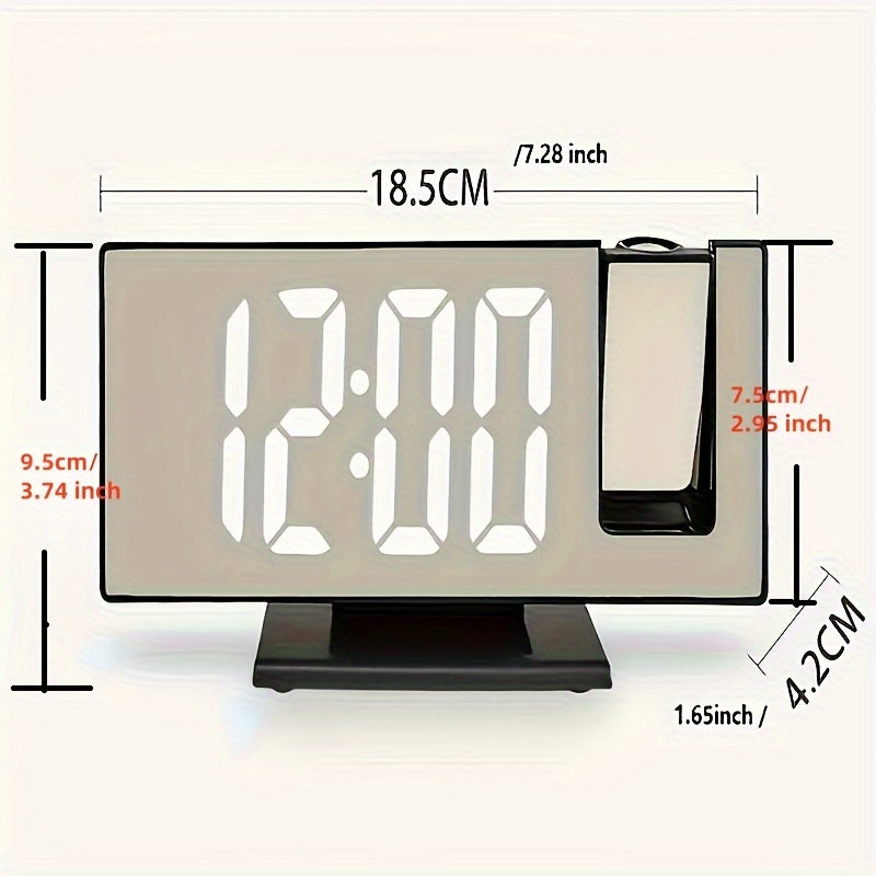 ProTime Clock – Modern Projection Alarm Clock with Mirror