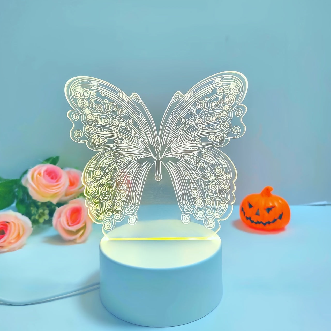 ButterflyGlow Lampa - Geometrisk 3D LED Nattbelysning