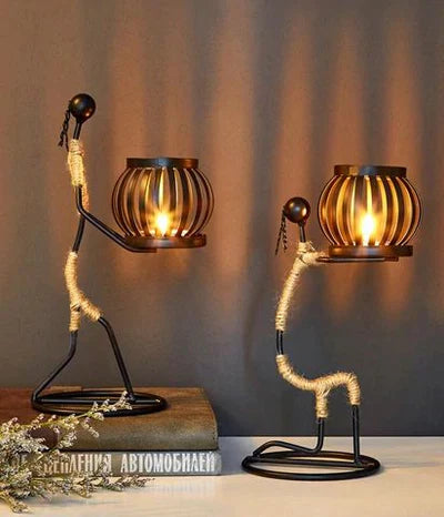 VintageMan - Retro Elegant Candle Lantern for Interior Design