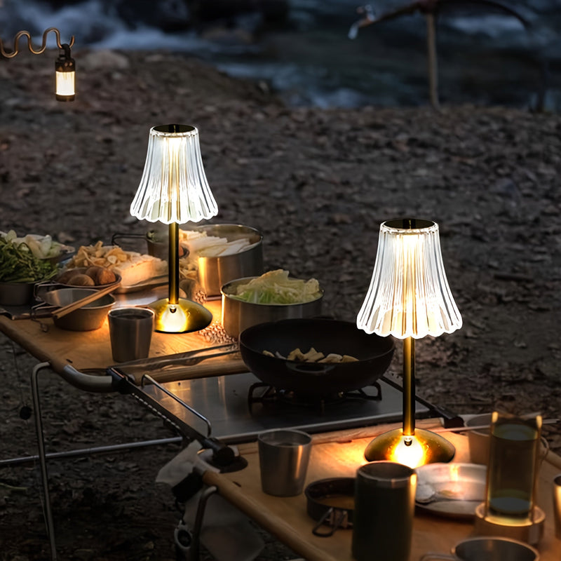 Crystaluxe Lampa - LED Kristall Bordslampa med Touchfunktion