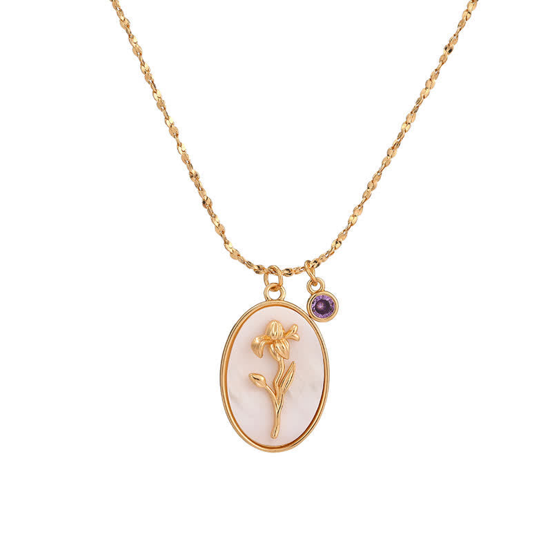 Aurora Birthstone and Birth Flower Necklace – A Personal Jewelry for My Loved Ones