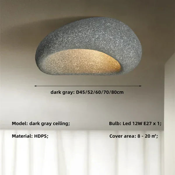 SereneAura Ceiling Lamp – Natural Wabi Sabi Lighting