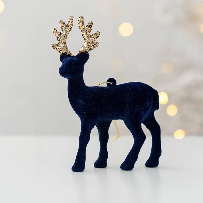 Glittrande Hjort Ornament – Lyxig Juldekoration för en Festlig Stämning