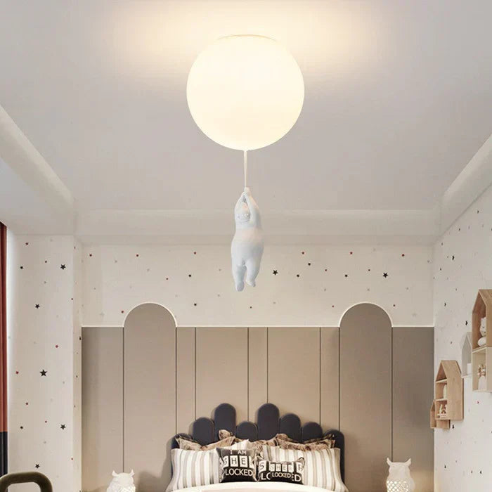 CloudBear – Playful children's ceiling lamp with balloon