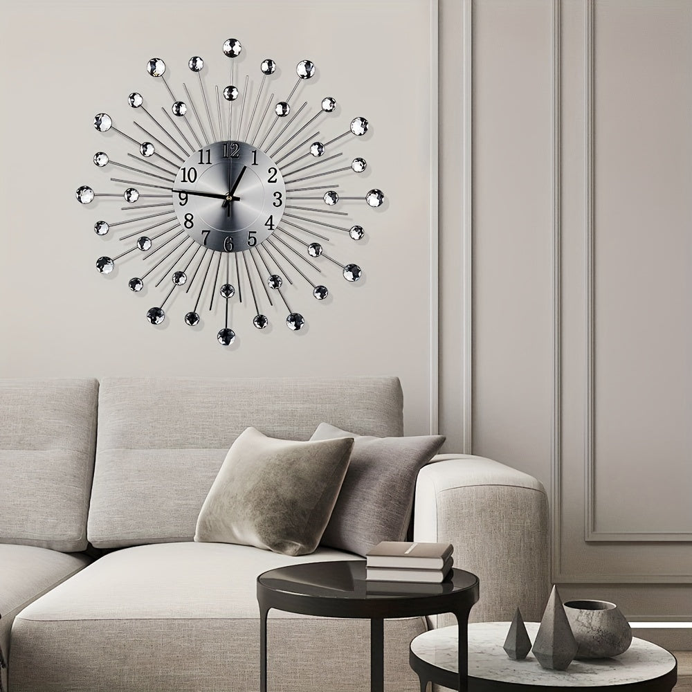 LuxeTime Clock - Elegant Wall Clock with Crystal Details