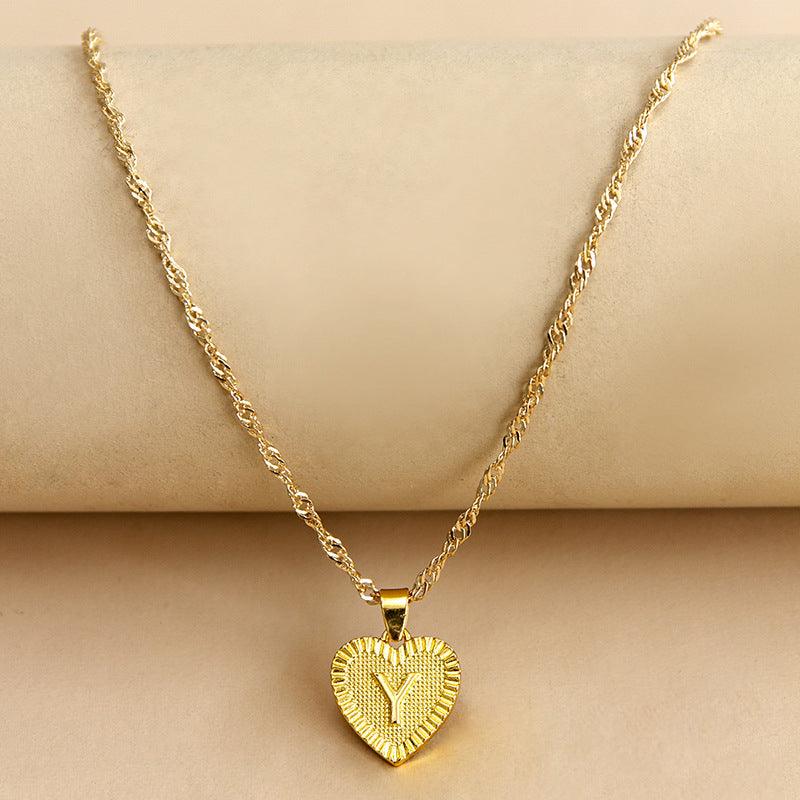 Amara - Elegant Golden Heart Necklace