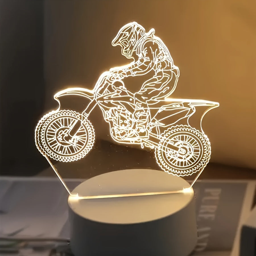 MotoLamp - 3D LED Night Light Motocross Theme
