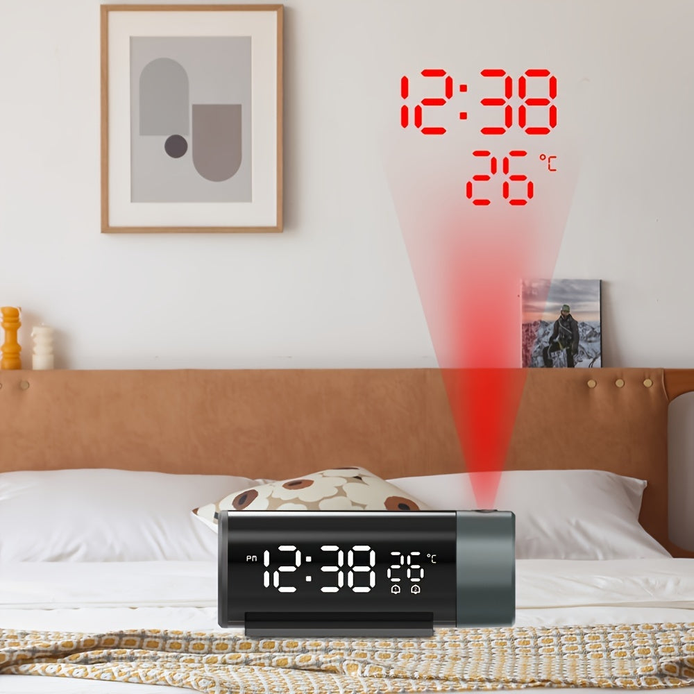 ProjectElite Clock - Black Modern Durable Projection Clock
