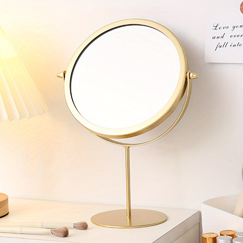 VintageGlow – Adjustable Makeup Mirror with Iron Frame