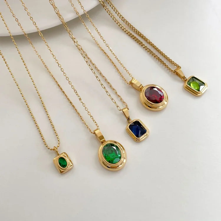 Celeste Vintage Gemstone Necklace